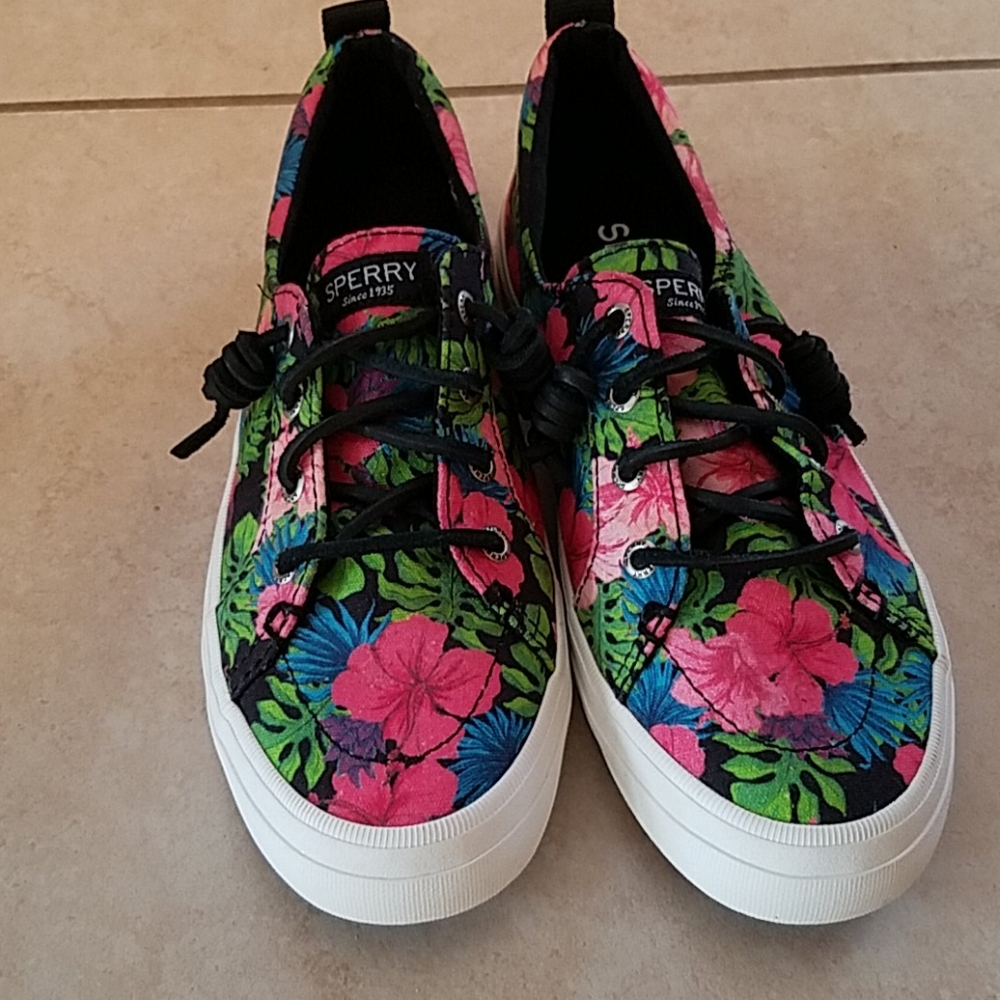 Sperry floral topsiders